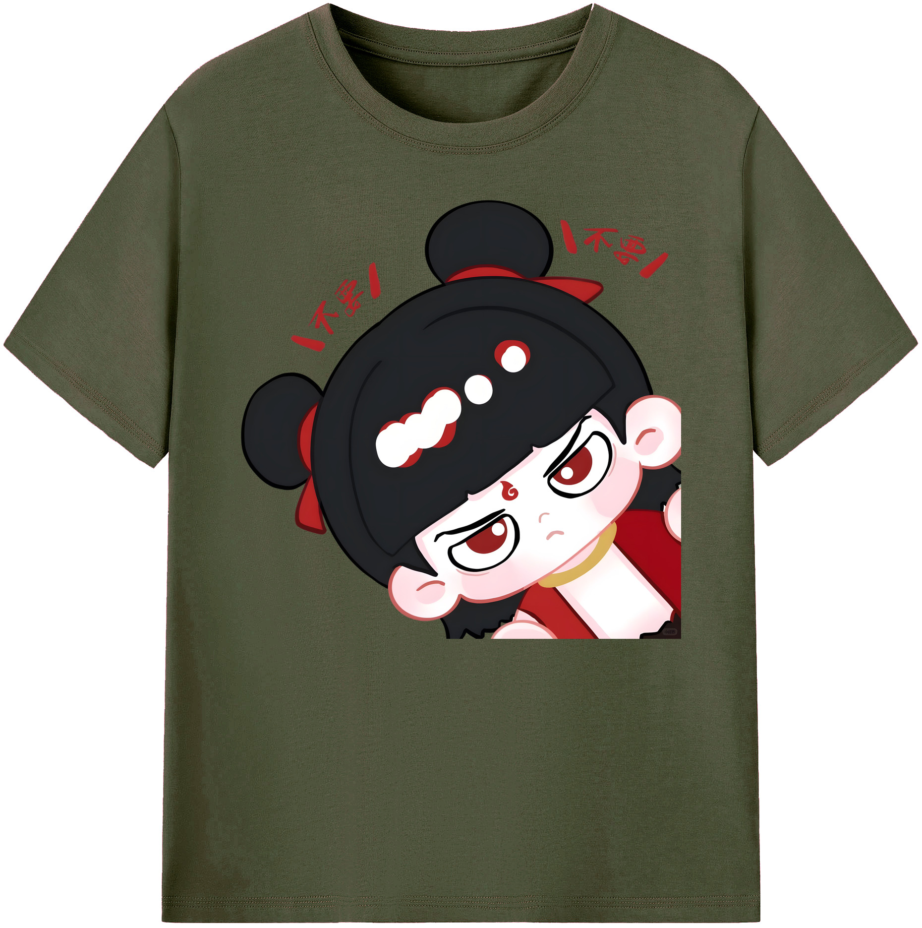 （画像用） Ne Zha 2 ナタ 魔童の大暴れ 綿100％ メンズ半袖Tシャツ｜肌触りやわらか＆通気性